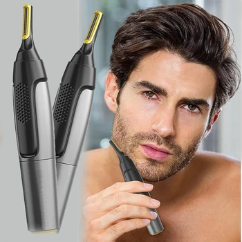 Ультратонкий прецизионный триммер, электрический триммер для волос в носу, Мини Портативный триммер для ушей для мужчин, бритва для волос в носу, водонепроницаемая Безопасная чистка