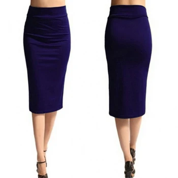 Новая женская юбка Для офисных женщин, тонкие юбки-карандаш длиной до колен, с высокой талией, стрейчевые, сексуальные, Новинка 2023 года