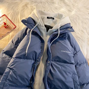 Зимняя хлопчатобумажная одежда для отдыха, женская многофункциональная поддельная куртка-пуховик на молнии с двумя карманами, толстое пальто, корейская версия, новинка зимы