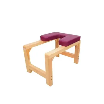 Подставка для йоги с деревянной подставкой для головы, инверсионный стул для йоги, табурет с деревянными и полиуретановыми накладками, снимающий усталость и укрепляющий тело