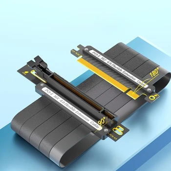 Новый Удлинитель PCIE X16 с вертикальным разъемом 90 ° 180 ° для быстрого подключения видеокарты