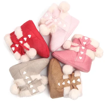 Рождественская детская обувь для малышей, детские ходунки, зимние ботинки для новорожденных малышей