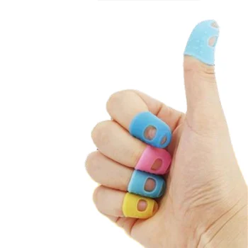 10 Разноцветных Силиконовых Чехлов Для пальцев Для защиты Пальцев, Износостойких и Утолщенных, для Переворачивания страниц для рук