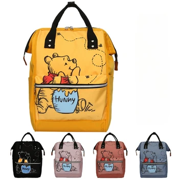 Рюкзак Disney с Винни Пухом, Аниме, Большая вместительная дорожная сумка для мамы, женский рюкзак, Мультяшная детская сумка, Школьный рюкзак, подарок