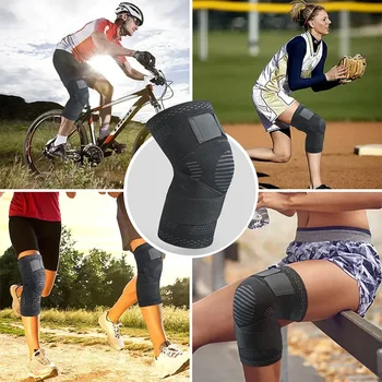 Компрессионная повязка для защиты колена, 1 шт., спортивная защита для бега, баскетбола, фитнеса, волейбола, Удобная эластичная защита колена.