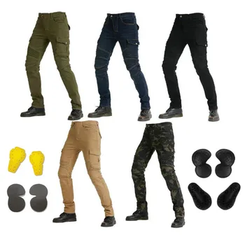 Высококачественные мотоциклетные защитные брюки для верховой езды Брюки для активного отдыха Спортивные Черные Серые синие защитные джинсы