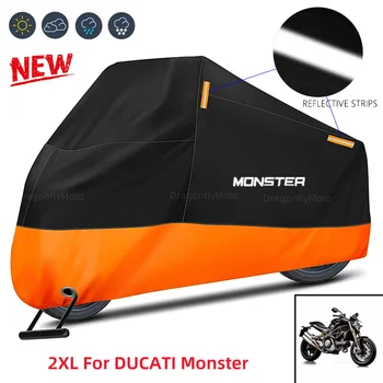 Для DUCATI Monster 796 Hypermotard Monster 696 695 2015 Мотоциклетный Чехол Водонепроницаемый Открытый Скутер УФ-Защита От Пыли Дождевик