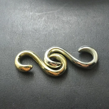 Браслет DIY leather craft band connect S ring из твердой латуни серебристо-золотого цвета 3 шт./лот