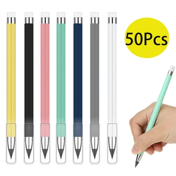 50шт Вечный карандаш, стираемые бесконечные карандаши, карандаш без чернил, Вечные многоразовые карандаши для письма в неограниченном количестве.