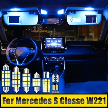 Для Mercedes S Classe W221 13ШТ 12V LED Купольная Лампа Для Чтения В Салоне Автомобиля, Туалетное Зеркало, Лампы Для Бардачка, Лампы Для Багажника, Аксессуары