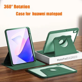 Для Huawei Matepad Air 11.5 2023 Чехол С Держателем Ручки, Вращающийся на 360 ° Кожаный Чехол Для Matepad Pro 11 10.4 10.8 Case