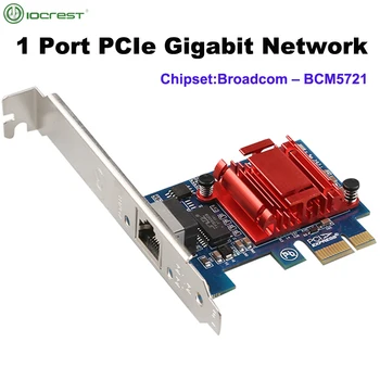 Чип Broadcom 1 Порт PCIe 1 Гбит/с Гигабитный Сетевой адаптер Сетевая карта 10/100/1000 Мбит/с Одиночный Контроллер Локальной сети RJ45 Набор микросхем BCM5721