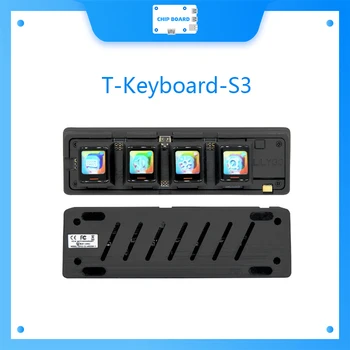 T-Keyboard-S3 Плата разработки клавиатуры ESP32-S3 0,85-дюймовая ЖК-кнопка WiFi Bluetooth Беспроводной Модуль WS2812 RGB light
