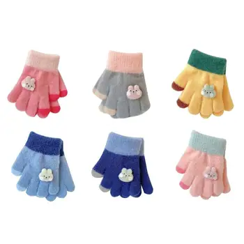 Детские перчатки для рук 0-3 лет, утепленные варежки для детей, мультяшные перчатки для мальчиков