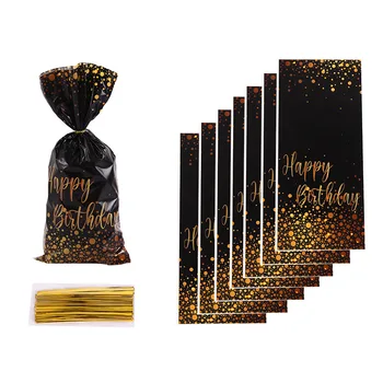 25/50 шт, Подарочная упаковка для конфет на День рождения, пакет с надписью Happy Birthday, Opp Bundle, карман для празднования 2023 года, Принадлежности для праздничного декора.