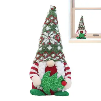 Рождественские плюшевые гномы Ручной работы, плюшевые рождественские эльфийские украшения ручной работы для домашнего декора, кукольный настольный орнамент, Рождество