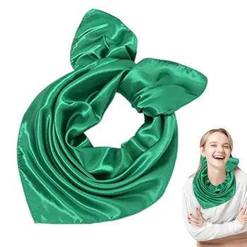 Головной платок, похожий на шелк, Шелковистый и модный Универсальный шарф, удобный для ношения девушками, шарфы на холодную погоду для рабочих встреч