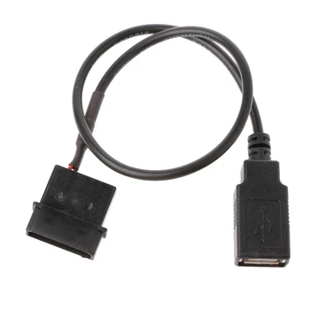 Кабель питания вентилятора Molex от USB к 2-контактному разъему, USB-порт к 5 В-разъему адаптера вентилятора компьютера Molex для ПК, кабель-провод B0KA