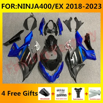 НОВЫЙ комплект обтекателей мотоцикла ABS подходит для Ninja400 EX400 EX Ninja 400 2018 2019 2020 2021 2022 2023 полный комплект обтекателей синий черный