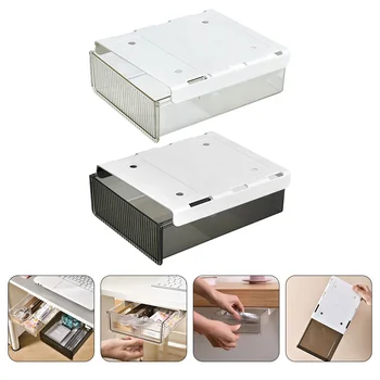 2 Шт Коробка для хранения под столом Органайзеры Выдвижные ящики для стола и аксессуаров