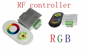 RGB LED контроллер, DC12, 24V 5 клавиш Алюминиевый корпус RF Сенсорный RGB контроллер для светодиодной ленты 5050 3528 rgb настенных светильников