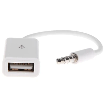 Продвижение по службе! 3,5 мм Штекер AUX Audio Plug Jack Для USB 2.0 Женский Конвертер Кабельный Шнур Автомобильный MP3
