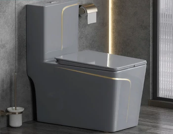 Серый Туалет Легкий Роскошный Jinhong Всасывающий Цветной Бытовой Насосный Туалетный Дезодорант Керамический Квадратный Унитаз Большого Диаметра
