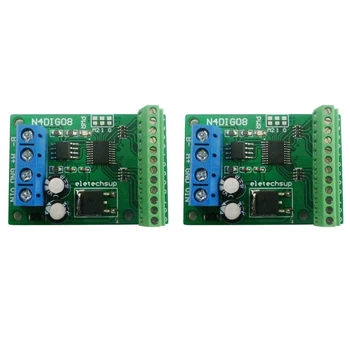 2X8-канальный Цифровой переключатель ввода-вывода TTL Lvttl CMOS RS485 Модуль управления вводом-выводом Плата Modbus Rtu Для Реле ПЛК (С клеммой)