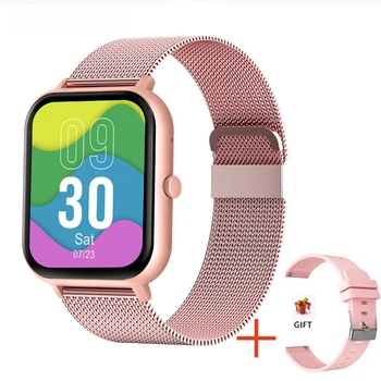 2024 Новые Смарт-часы Женские с Пользовательским Циферблатом Smartwatch для Android IOS Водонепроницаемые Bluetooth Музыкальные Часы Полный Сенсорный Браслет Часы
