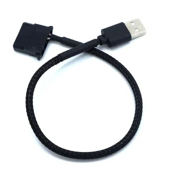 5шт Высокое Качество От 1 до 1 2 USB К 3-Контактному/4-Контактному PWM 5V USB-Кабель с Разъемом Адаптера Питания Вентилятора с Разъемом Включения-Выключения