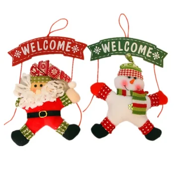 Рождественский венок Дверные портьеры из мультяшной ткани Дверные портьеры с буквами Дверные портьеры с открытками Уличные Рождественские украшения