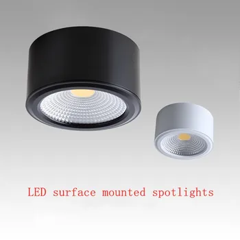 Затемняемый Потолочный светильник для поверхностного монтажа Downlight 7W9W12W15W18W AC85-265V COB down light LED Spot light внутреннее освещение