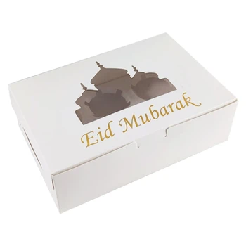 Многофункциональная Упаковка Для Конфет и Шоколадного Печенья Eid Mubarak Cupcake Box