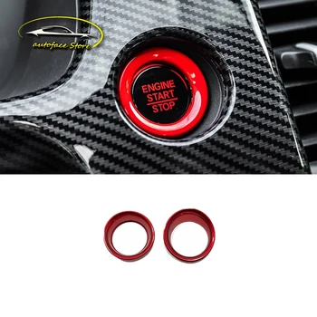 ABS CarbonBlackRedMatte Приборная панель автомобиля рамка запуска двигателя наклейка на панель Накладка для Honda FIT JAZZ 2020 2021 Автомобильные аксессуары