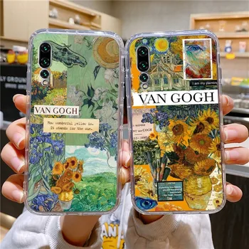 Чехол для Телефона Van Gogh Для Xiaomi 11 Redmi Note 11 5G 8T 9A 9 10T Note8Pro Note9 12SUltra Прозрачный Чехол