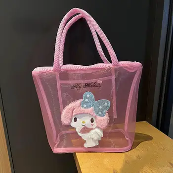 Sanrio Cinnamoroll, My Melody, сумка Kuromi, сумки через плечо, сетчатые пустотелые сумки, портативный, большой емкости, модный подарок подруге