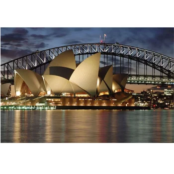 Сделай сам 5D Сиднейский Оперный Театр Речной Мост Алмазная Живопись Вышивка крестом Живописная 3D Алмазная Вышивка Домашний Декор ручной работы Подарки