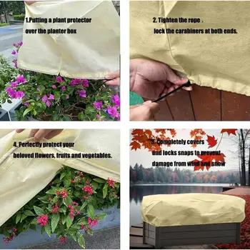 Защитная пленка для цветочных ящиков для балконов, Высококачественная прямоугольная крышка для кашпо, максимальная защита растений для кашпо во внутреннем дворике