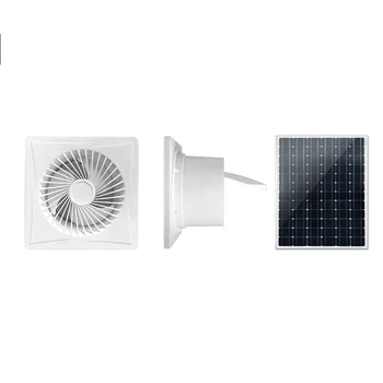 Вытяжные вентиляторы на солнечных батареях мощностью 17 Вт с солнечной панелью 8 дюймов для вентиляции сараев, курятников, домиков для домашних животных