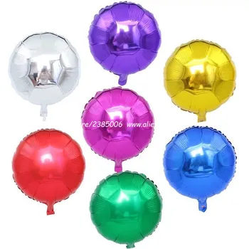 оптовая продажа 50 шт. /лот 18-дюймовый цветной круглый шар алюминиевый воздушный шар день рождения свадебное украшение воздушный шар из алюминиевой фольги Детские игрушки