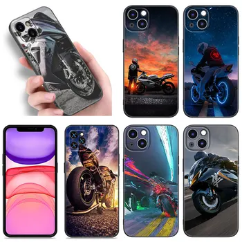 Крутой Уличный Мотоциклетный Чехол Для Телефона Apple iPhone 12 13 Mini 11 14 Pro XS Max 6S 6 7 8 Plus 5S X XR SE 2020 2022 Черный Чехол