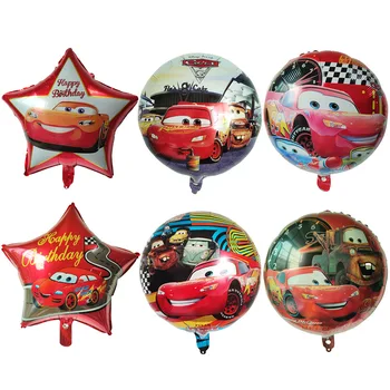 10шт Мультяшных воздушных шаров Disney Lightning McQueen Car Kids Baby Happy Birthday Party Decoration Фольгированные воздушные шары McQueen Детские игрушки