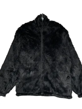 Флисовая куртка Rocker с коротким откидным воротником свободного кроя, однотонный дизайн на молнии, теплая и удобная новинка зимы 2023 1125