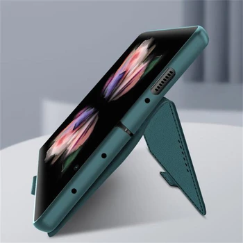 Магнитный защитный чехол в стиле кошелька, чехол для хранения карт, деловой складной чехол для Samsung Z Fold 4, кожаный чехол с держателем