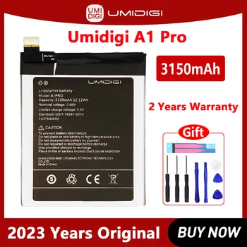 Оригинальный аккумулятор A1 Pro для UMI Umidigi A1 Pro, 3150 мАч, высококачественный аккумулятор с инструментами, новый