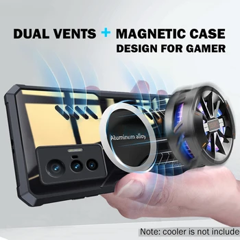 Чехол Rzants для VIVO X70 с 5G рассеивающим тепло графеном, магнитная крышка, беспроводной тонкий корпус телефона для геймеров