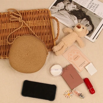 Пляжная сумка для отдыха, сумка ручной работы для женщин, женская сумка на плечо для телефона, губная помада