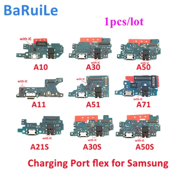 Для Samsung A10 A30 A40 A50 A70 A12 A31 A51 A71 A21S A50S A22 5G USB Порт Зарядного устройства Разъем Док-станции Плата для зарядки Гибкий Кабель