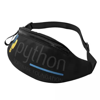 Поясная сумка с логотипом Python для программирования, поясная сумка для программиста, разработчика компьютеров, Поясная сумка для путешествий, походов, телефона, денег.
