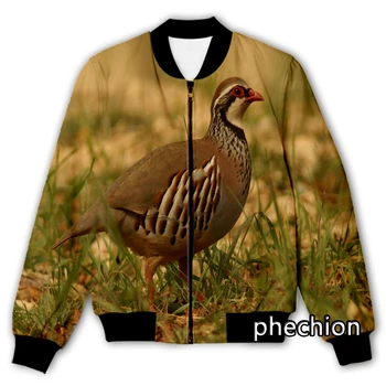phechion Новая мужская / женская повседневная куртка с 3D принтом в виде куропатки, модная уличная одежда, мужская свободная спортивная куртка и пальто Q165